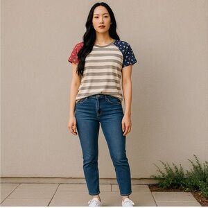 Acting Pro brand striped lightweight top